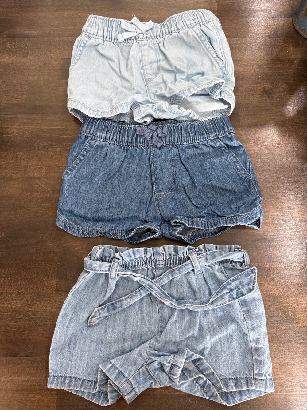 The Children's Place Light and Dark Denim Shorts Trio